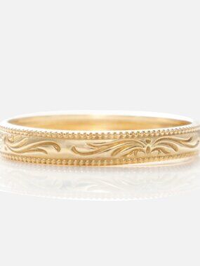 Solid Gold Filigree Ring - Local Eclectic - Size 5 - Brand New/Never Worn